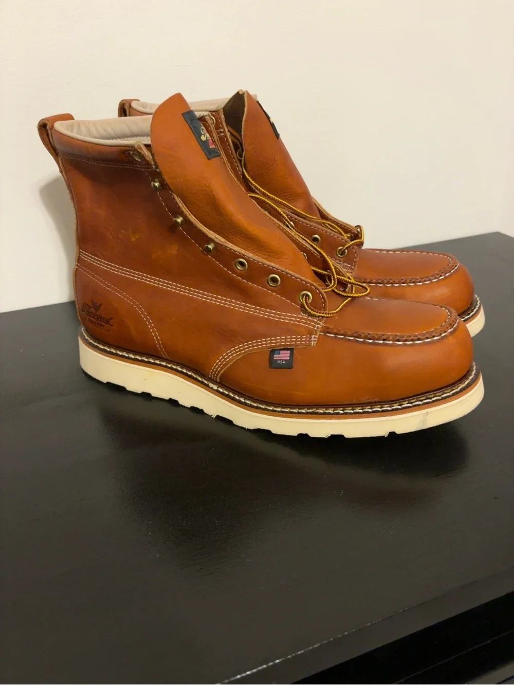 Thorogood 804-4200 6” Moc Toe Steel Toe Work Boots Safety Brown USA 13 EE NWOB